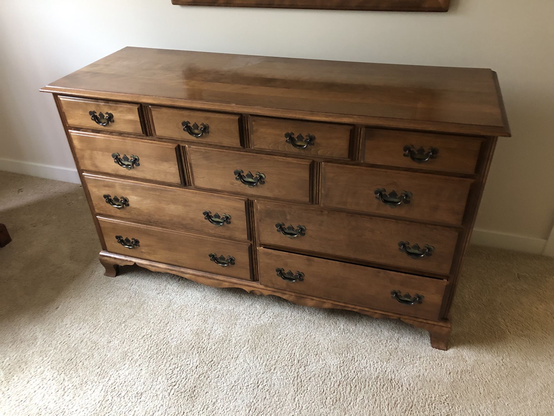 Antique dresser with end tables