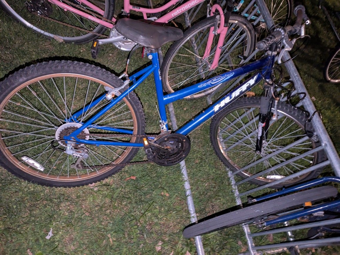 Blue Huffy Bike And Bike Lock