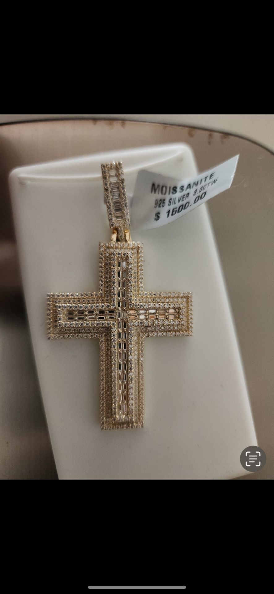 14k Gold Over 925 Sterling Silver and 8ctw Moissanite