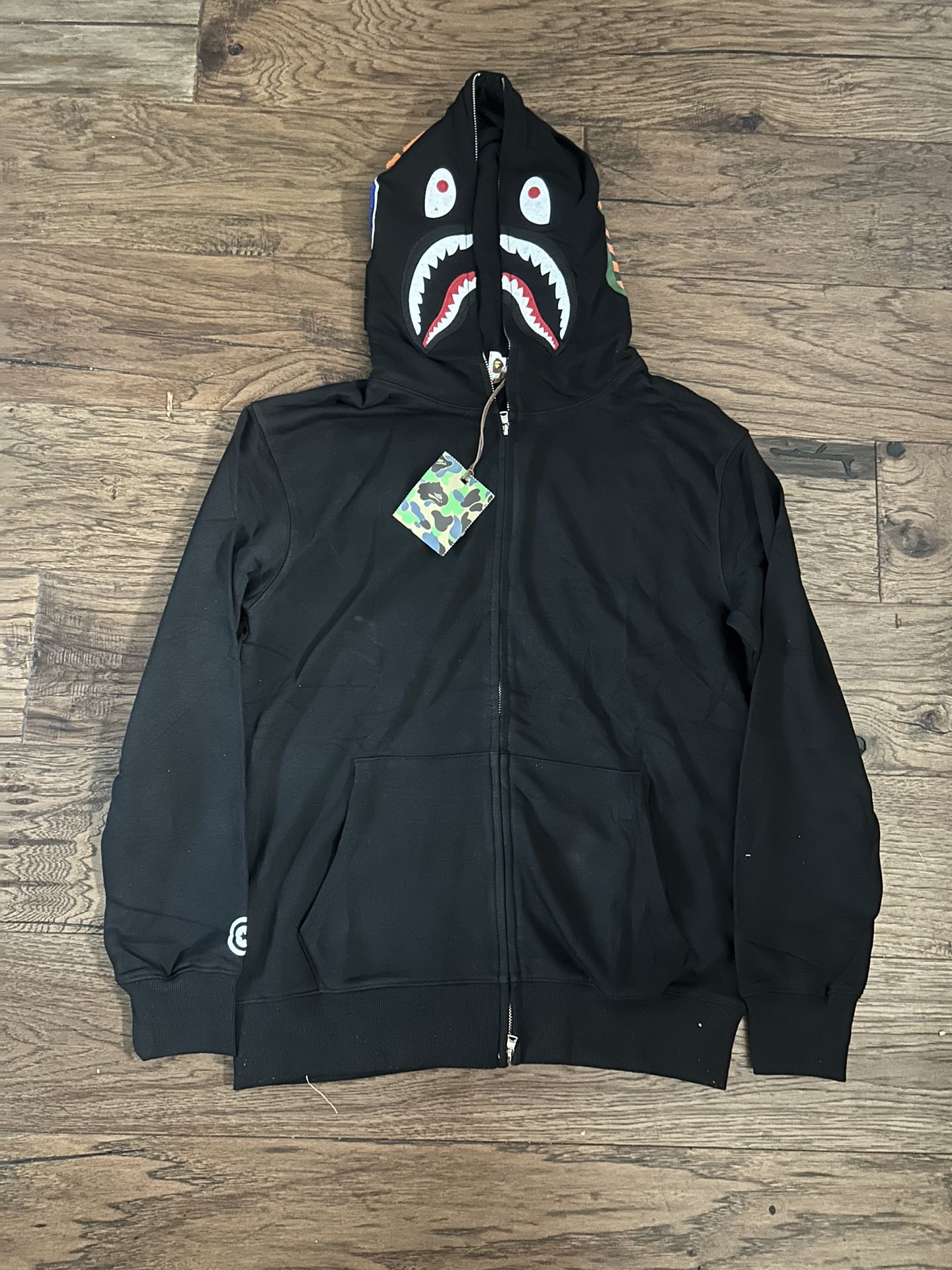 Black Bape Hoodie Large New
