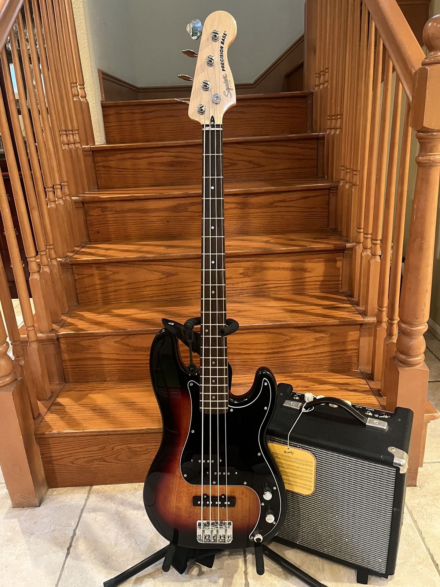 Squier Classic Vibe Precision Bass (Brand New) W/ Fender Rumble 15 Bass Amp (Brand New)