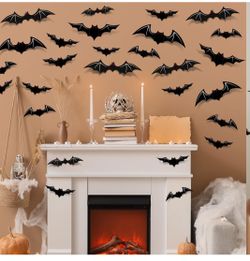 [NWT] 90 Pcs 3D Bats for Halloween Decor,