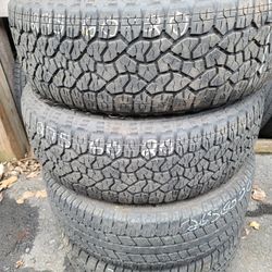 275 60 20 (2) high tread all season used tires FREE installation