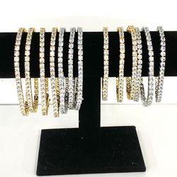 Bracelet Tennis Chain 4mm Gold Plated  Size 7,8”