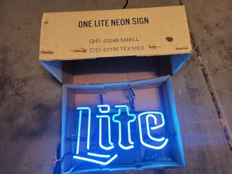 Miller Lite Beer Mean Sign New Old Stock In Box