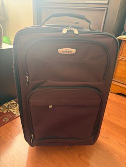 Embark burgundy carry-on luggage, 20” two wheels spinner