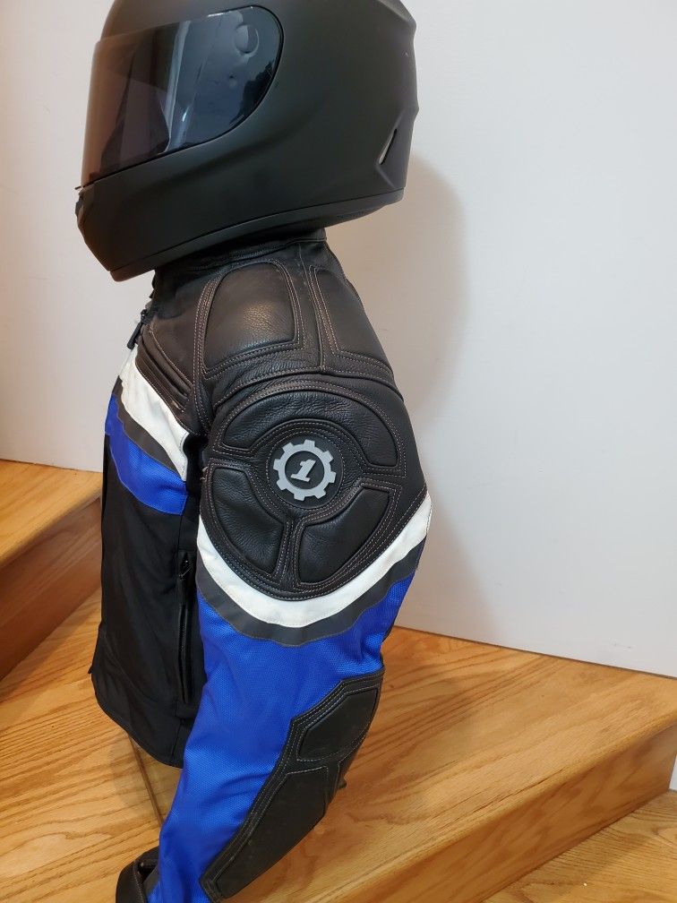 Leather Motorcycle Jacket Size M