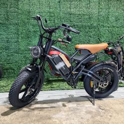 Electric Bike 48V 14Ah Removable Battery 20" Fat Tire Adult Bicycle Motor