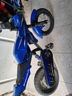 Blue children's speed bicycle