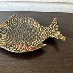 Tiberias Israel Fish Brass Trinket Dish Decor 