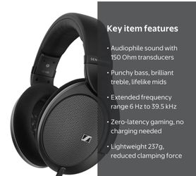 Sennheiser - HD 550 Over-Ear Open-Back Wired Audiophile Headphones - Black