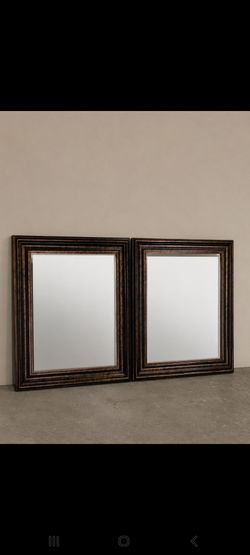 Mirrors with Dark Wood Frame