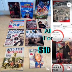 $10 Bundle of educational Books Presidents,History,Unite states map etc