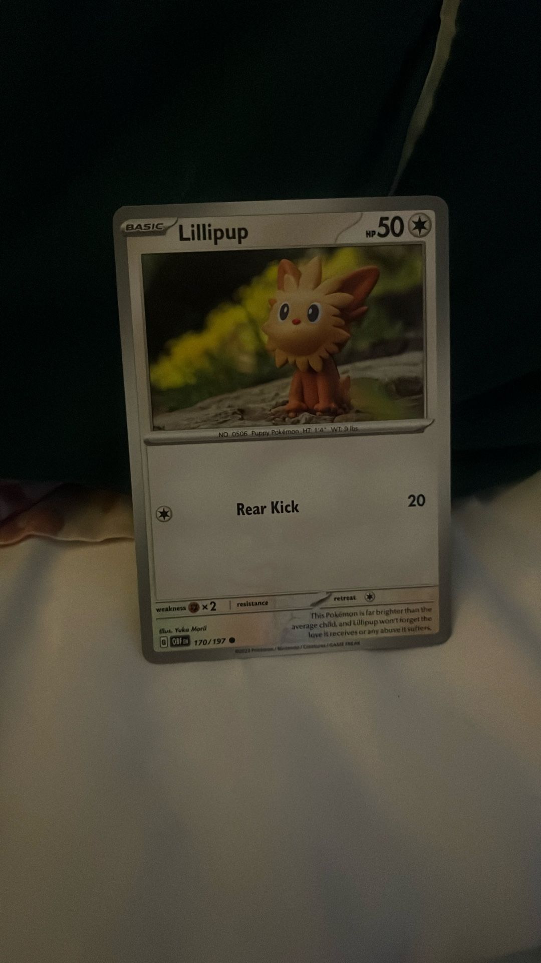 Lillipup 50 Pokemon Card Obsidian Flames