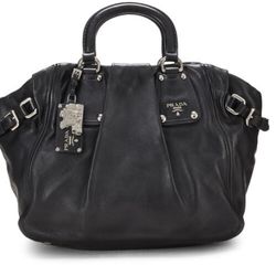 PRADA authentic Calf Skin Convertible Handbag