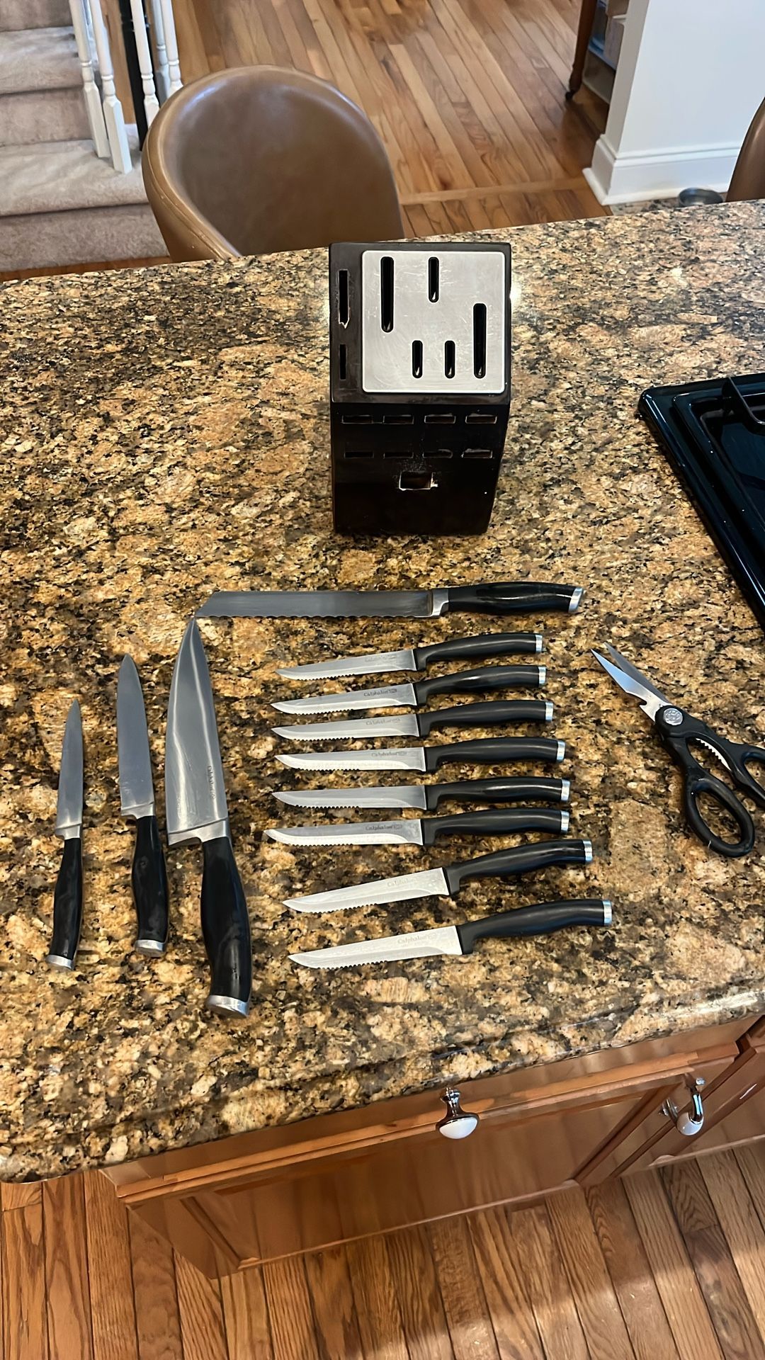 Calphalon 14 piece Knife Set With Self Sharpening Block
