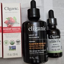 Organic Skin Oil Bundle – Rosehip, Pumpkin Seed & Vitamin E – Unused