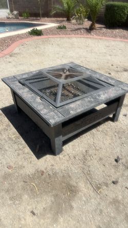 Brand New Fire Pit With Cooking Grids And Fire Iron