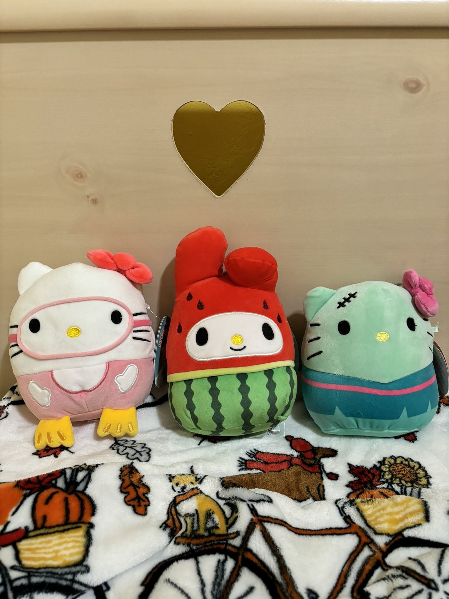 Hello Kitty And My Melody Plushies $15 Each