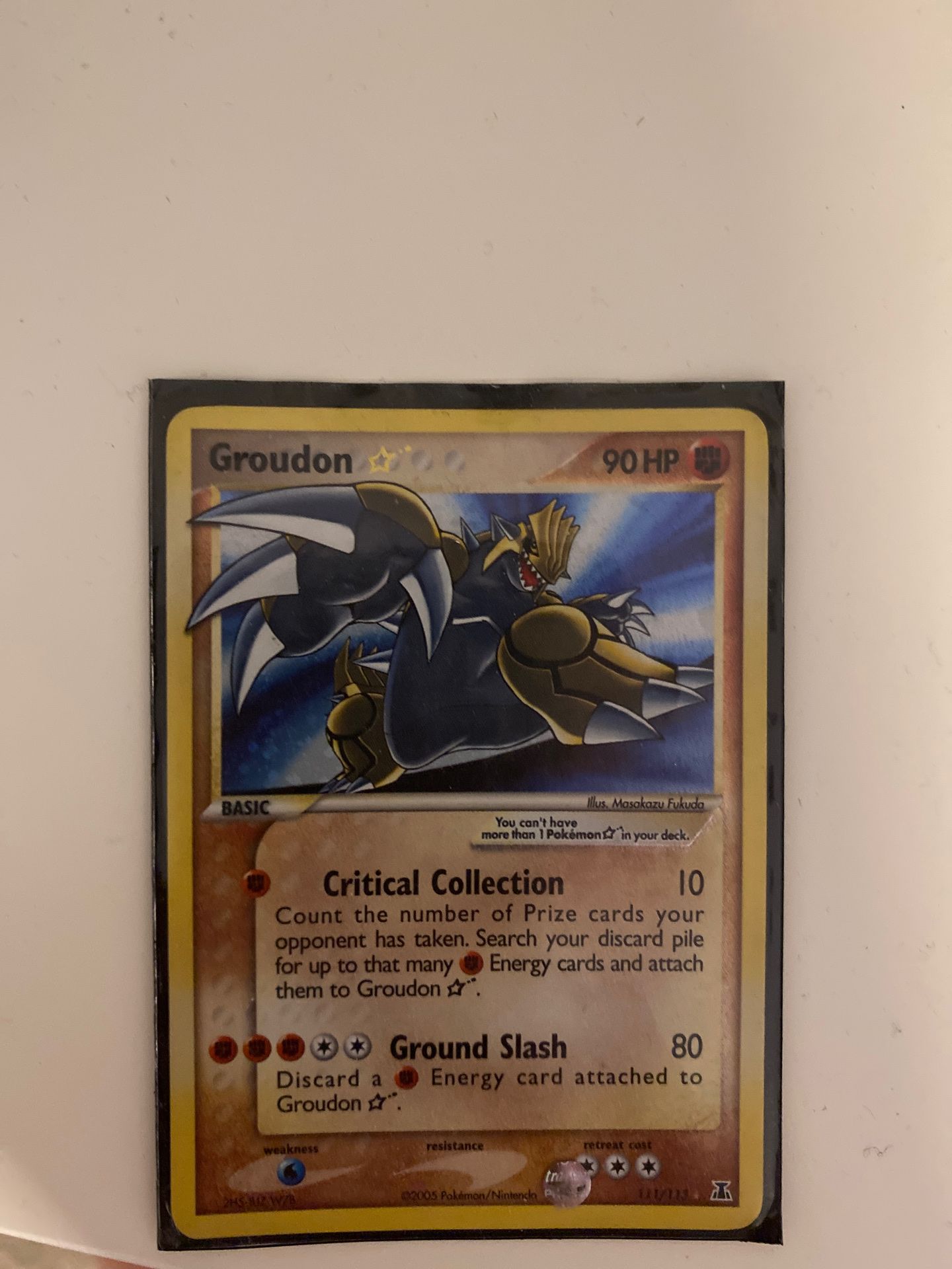 Ultra rare pokemon card shining Groudon Delta Series