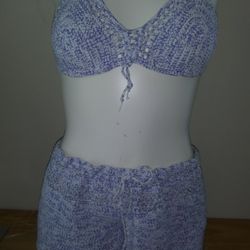***NEW*** LisaG7 CROCHETED CROP TOP & SHORTS SET CT145