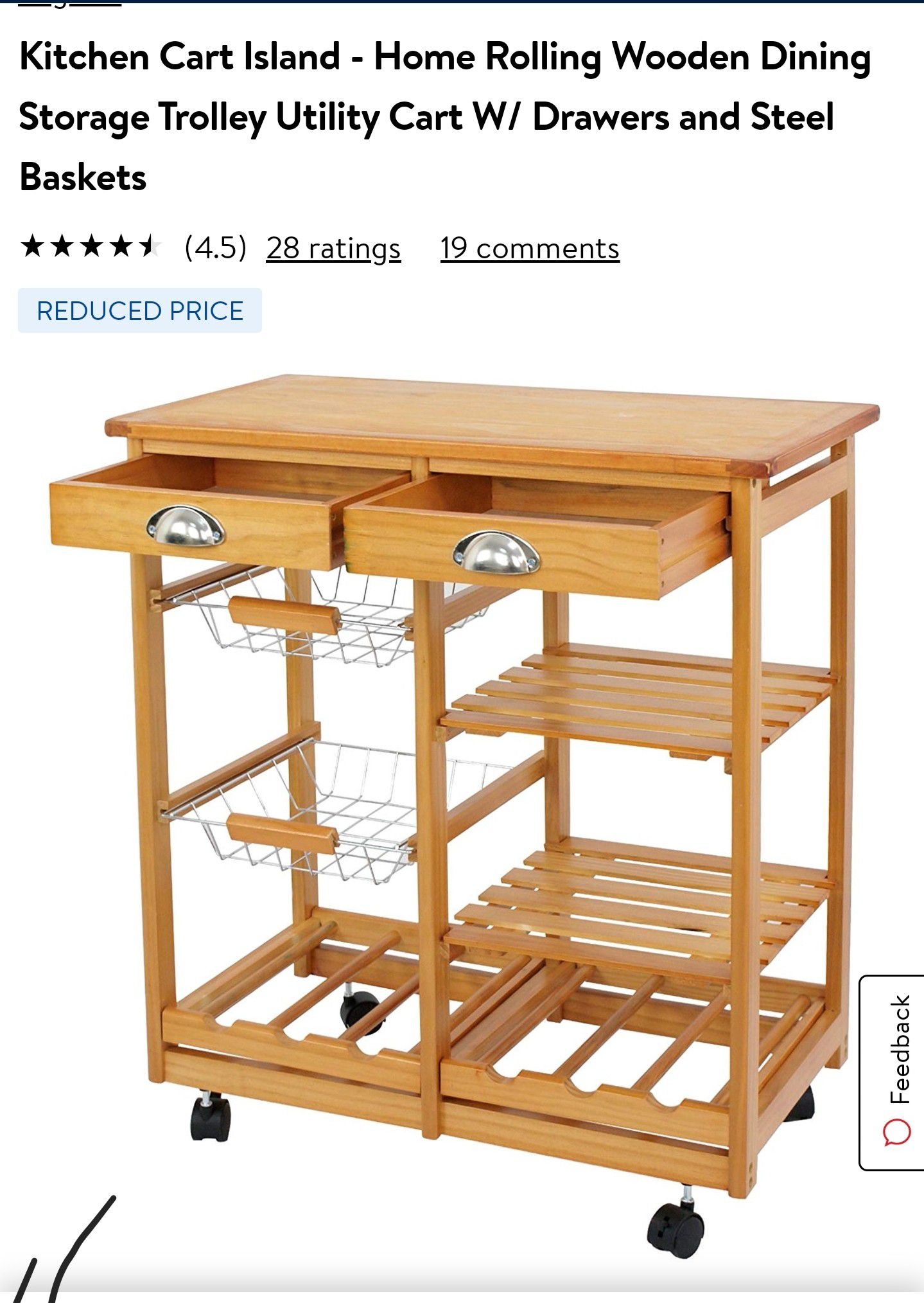 Kitchen cart island,home rolling wooden dining storache trolley utility cart.