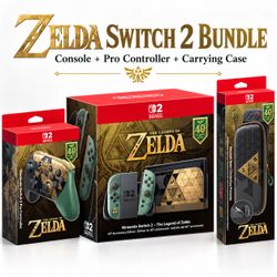 Nintendo Switch 2 Zelda 40th Anniversary 256GB + Pro Controller & Case - Confirmed Preorder