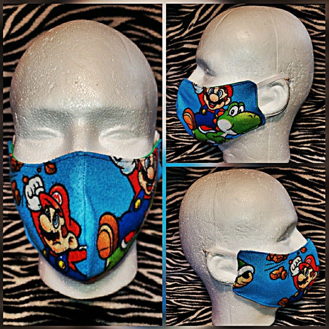 Small Mario Brothers Face Mask