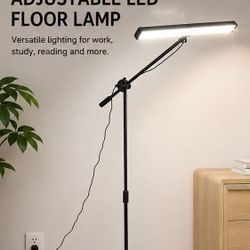 23” Adjustable LED Floor Lamp with Tripod Stand – Dimmable & 3 Color Modes  Description:Modern adjustable LED floor lamp with stable tripod base. Perf