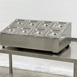 8 container 1-6 seasoning box condiment station CS16-8


