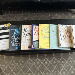 Assortment Of Lettering Instructional Books & Practice Pads