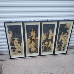 4 Panel Chinese Wall Art