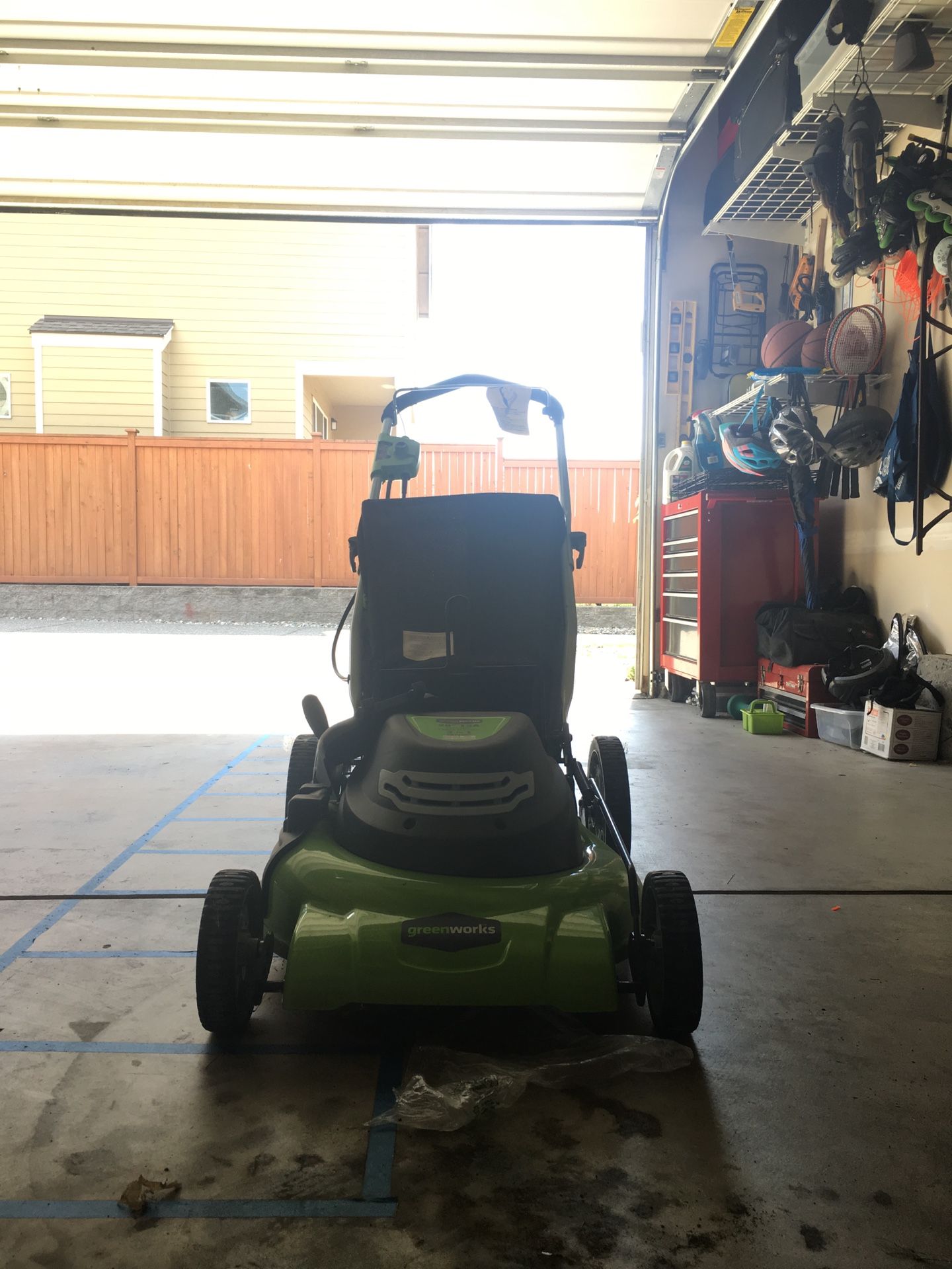 GreenWorks 20-Inch 12 Amp Corded Electric Lawn Mower