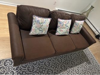 Modern Accent Chairs and Brown Loveseat