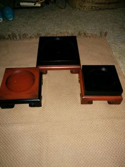 Three candle holders