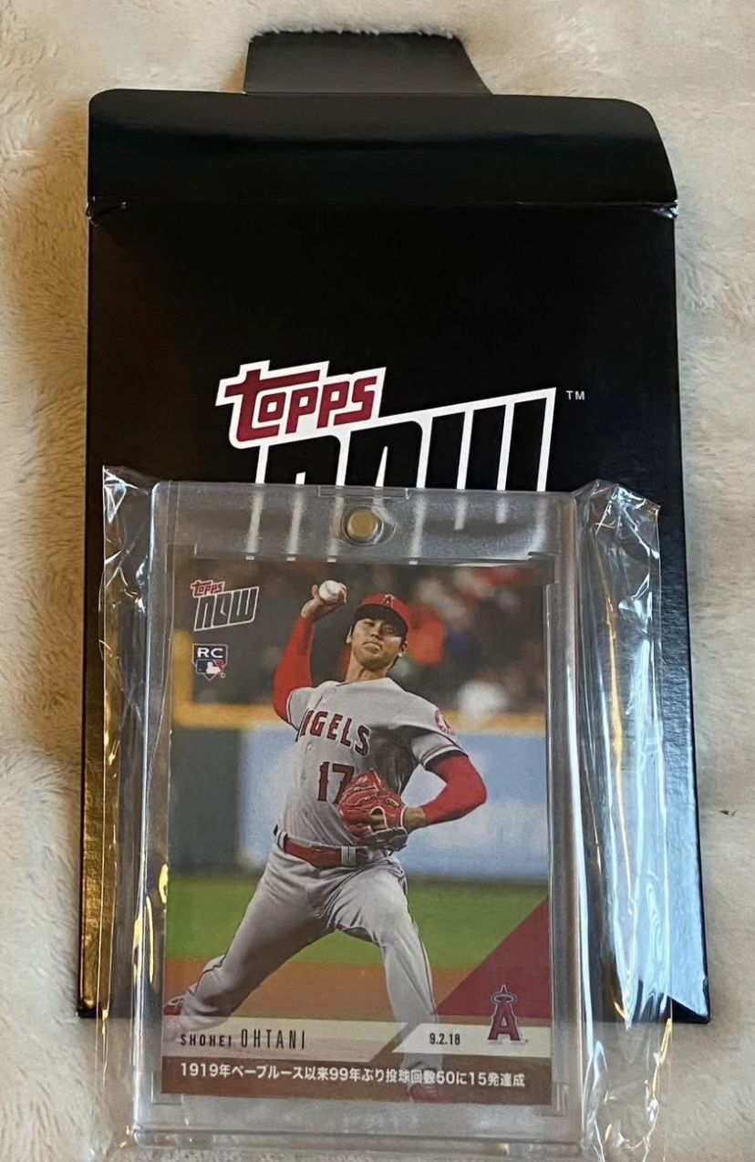 2018 Shohei Ohtani ToppsNow Rookie Japanese Version Print Run: 1,604