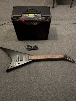 Guitar with amp
