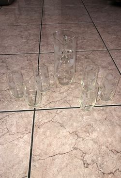 Set of Cups with Pitcher