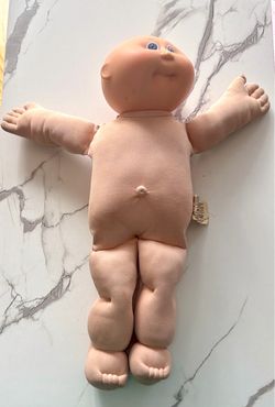 Cabbage Patch Kids Preemie 1980’s Original Doll-Bald, Blue Eyes & Blue Signature!