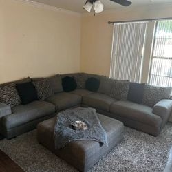 Very Gently Used Ava 3 Piece Sectional With USB Charging Ports