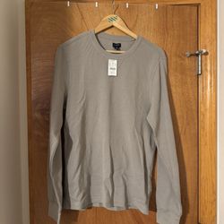 J.Crew Waffle Crewneck Pullover - Dusty Cobblestone