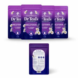 Dr Teal’s Melatonin Epsom Salt Bath Soak – 4 Pack, 12 lbs