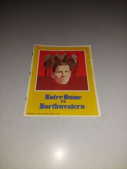 VINTAGE NOTRE DAME VS NORTHWESTERN SEPTEMBER 22, 1973 OFFICIAL PROGRAM
