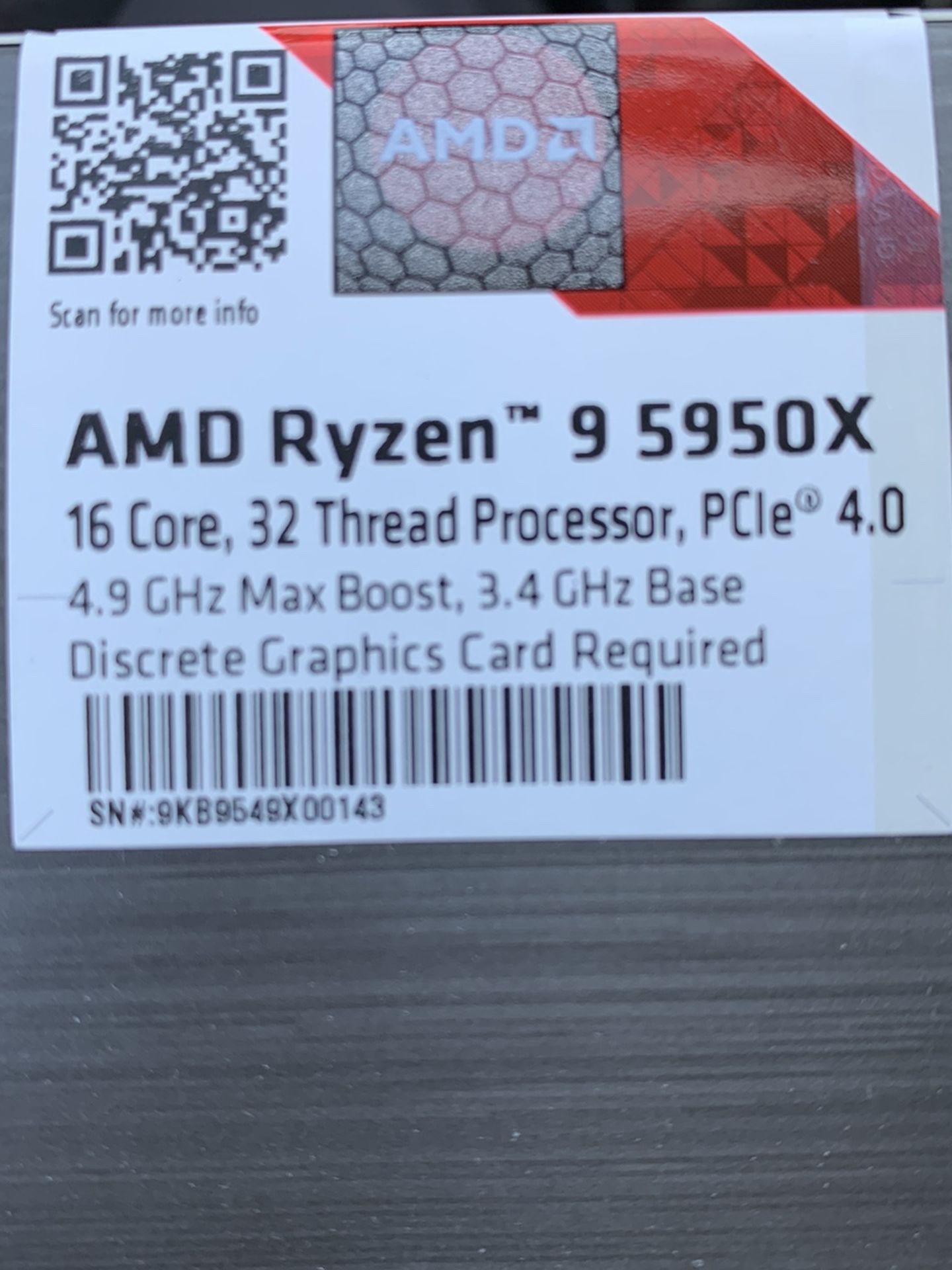 AMD Ryzen 5950x Brand New And Sealed
