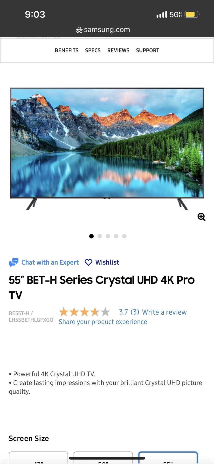 Samsung 55inch Tv 