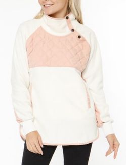 NEW Sherpa Asymmetrical Buttoned Pullover
