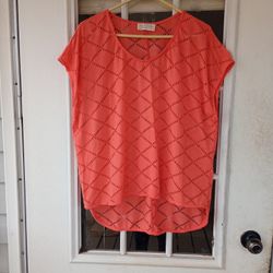 Zara Basic T-shirt Collection Women orange Sz Medium 