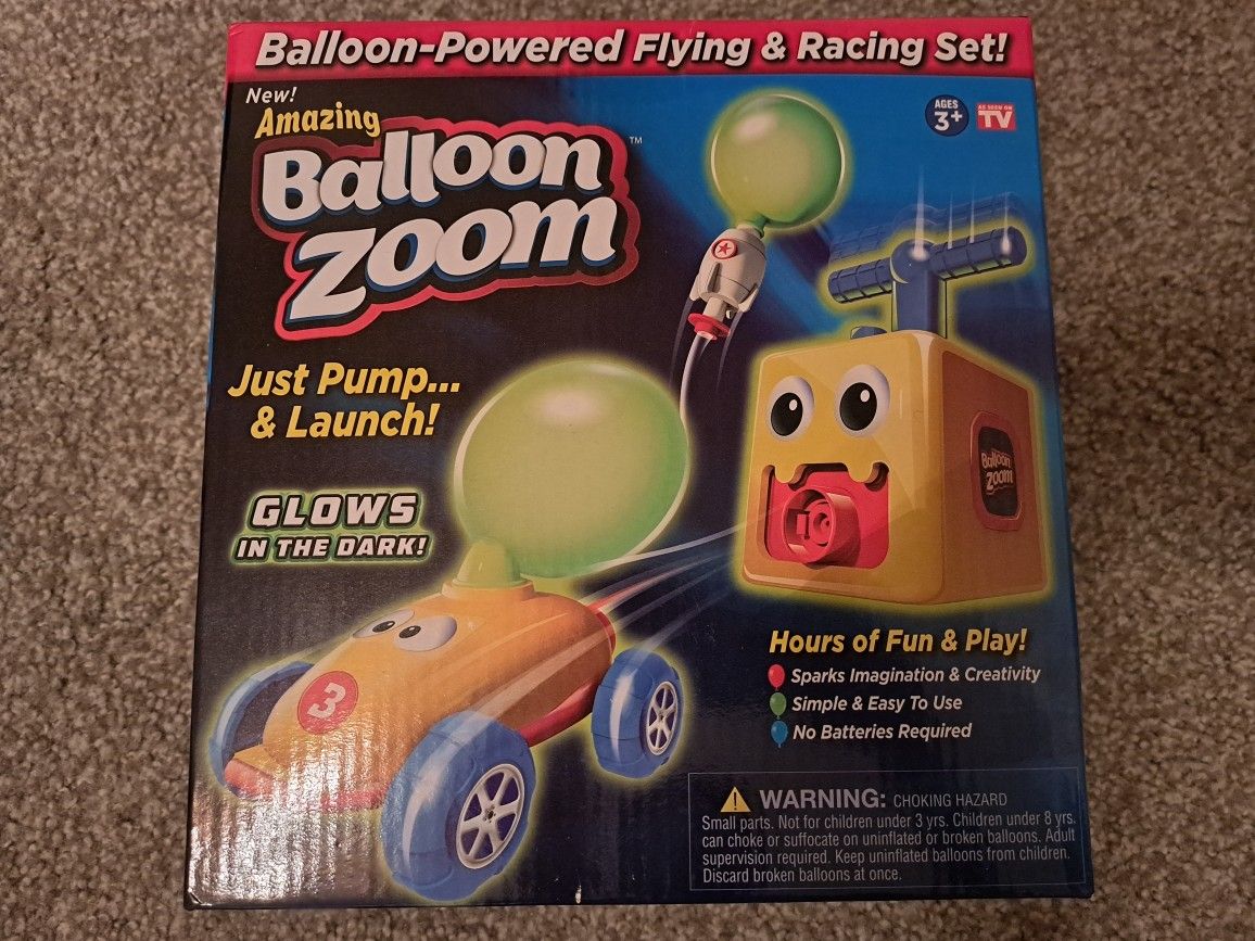 Balloon-Powered Flying and Car Racing Toy Set