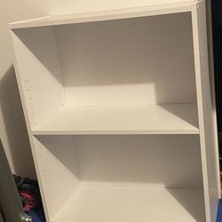 White 2 Shelf Bookcase
