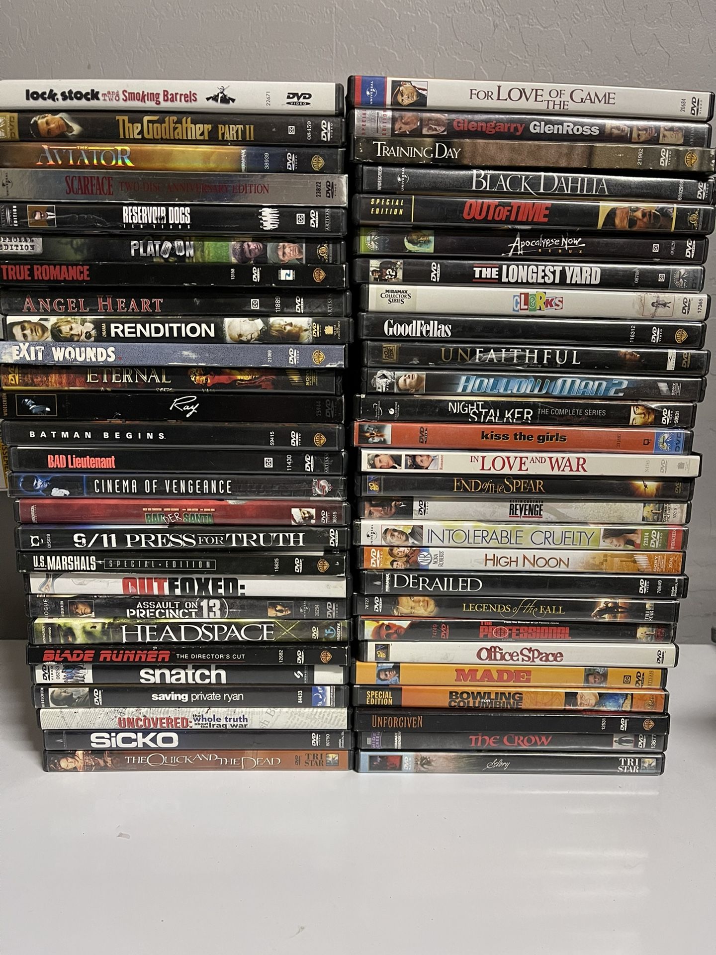 DVD Lot Of 134 + 8 Blue ray Movies